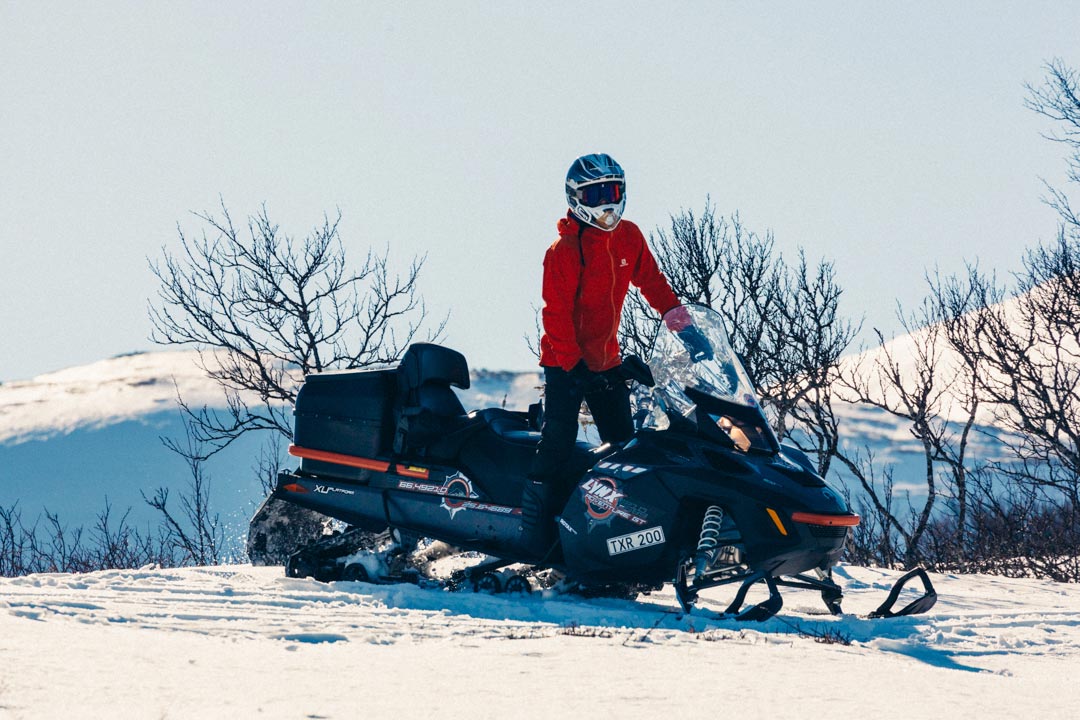 Snowmobile in åre, take driver's license for snowmobile